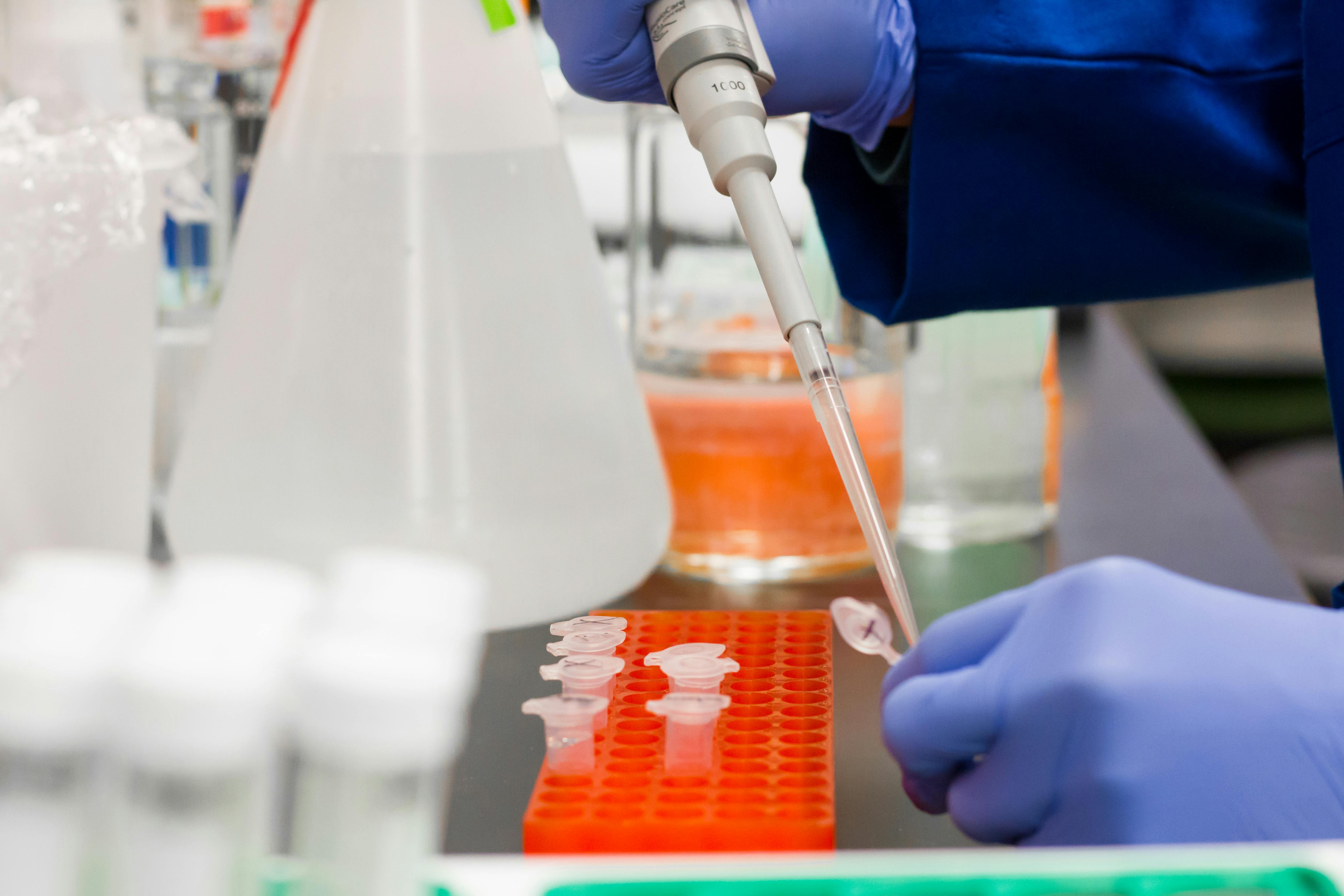 Lab technician at work